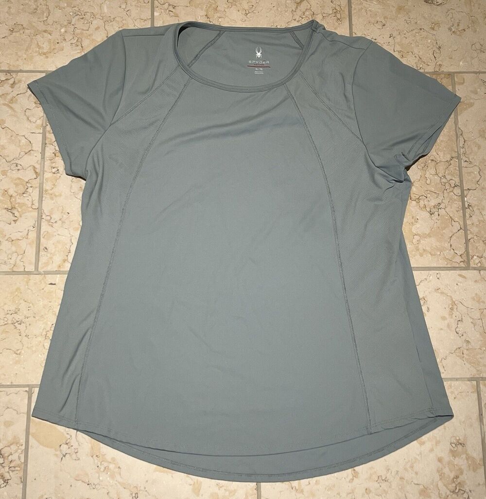 Spyder Women's Active Short Sleeve Top Performance - Sage - Size XLarge EUC